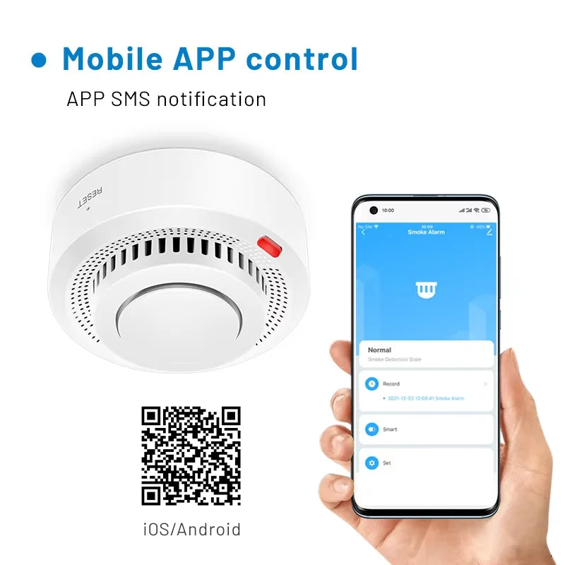 AiStealth™ Smart Smoke Detector – WiFi Fire & Smoke Alert System