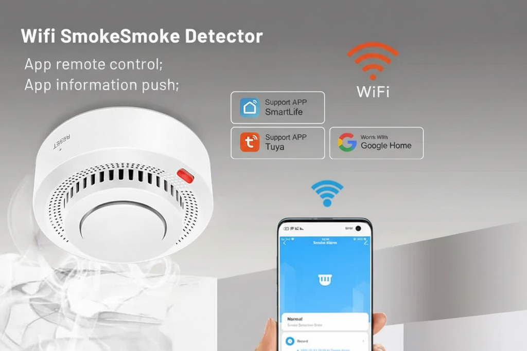 AiStealth™ Smart Smoke Detector – WiFi Fire & Smoke Alert System