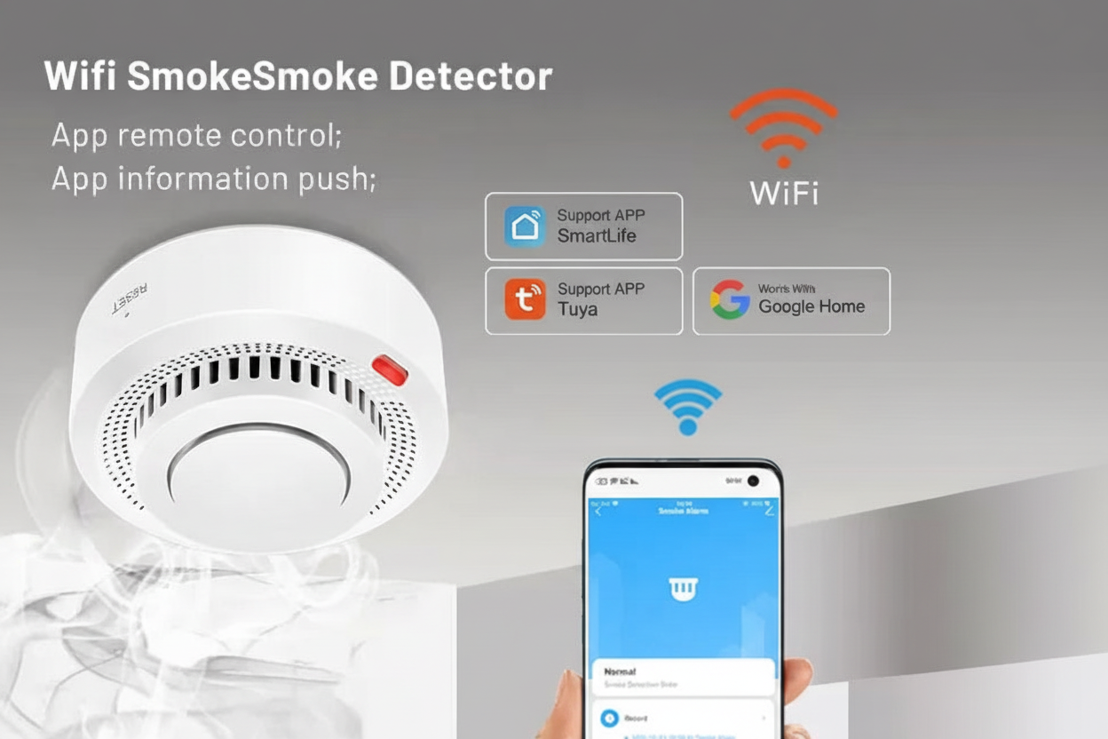 AiStealth™ Smart Smoke Detector – WiFi Fire & Smoke Alert System